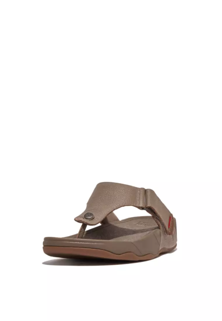 Mens leather open best sale toe sandals