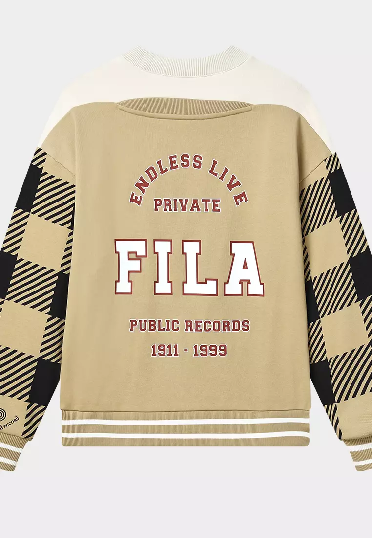 Buy FILA FILA CORE x MIHARA Women s PRIVATE PUBLIC RECORDS Sweat