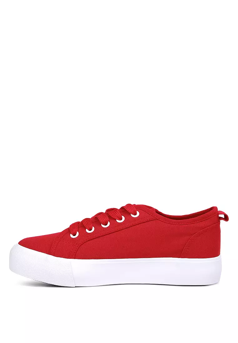 Buy London Rag Knitted Red Platform Sneakers 2024 Online ZALORA
