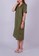 Julia Owers Midi Dress Wanita KYO - Army D164DAAF7CE0DDGS_4