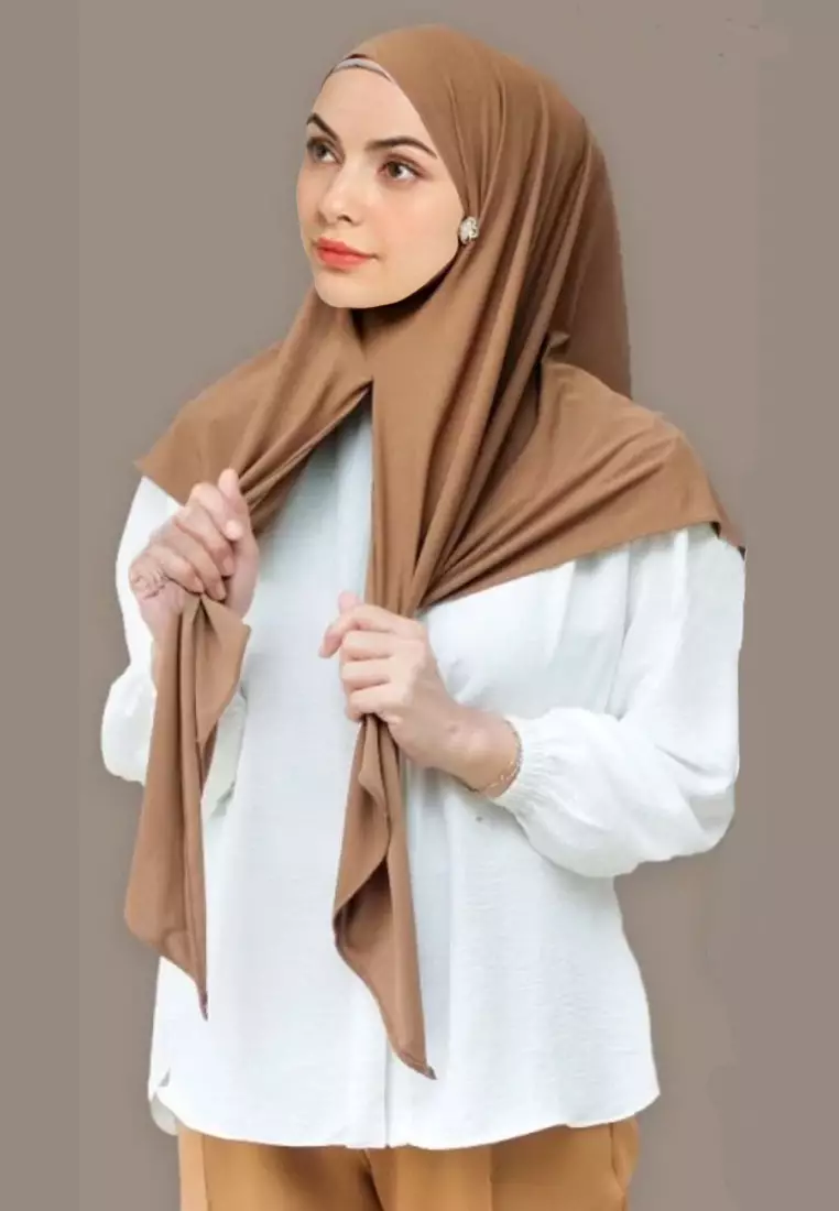 Jilbab Wanita Instan Curve Hijab Hazel Brown