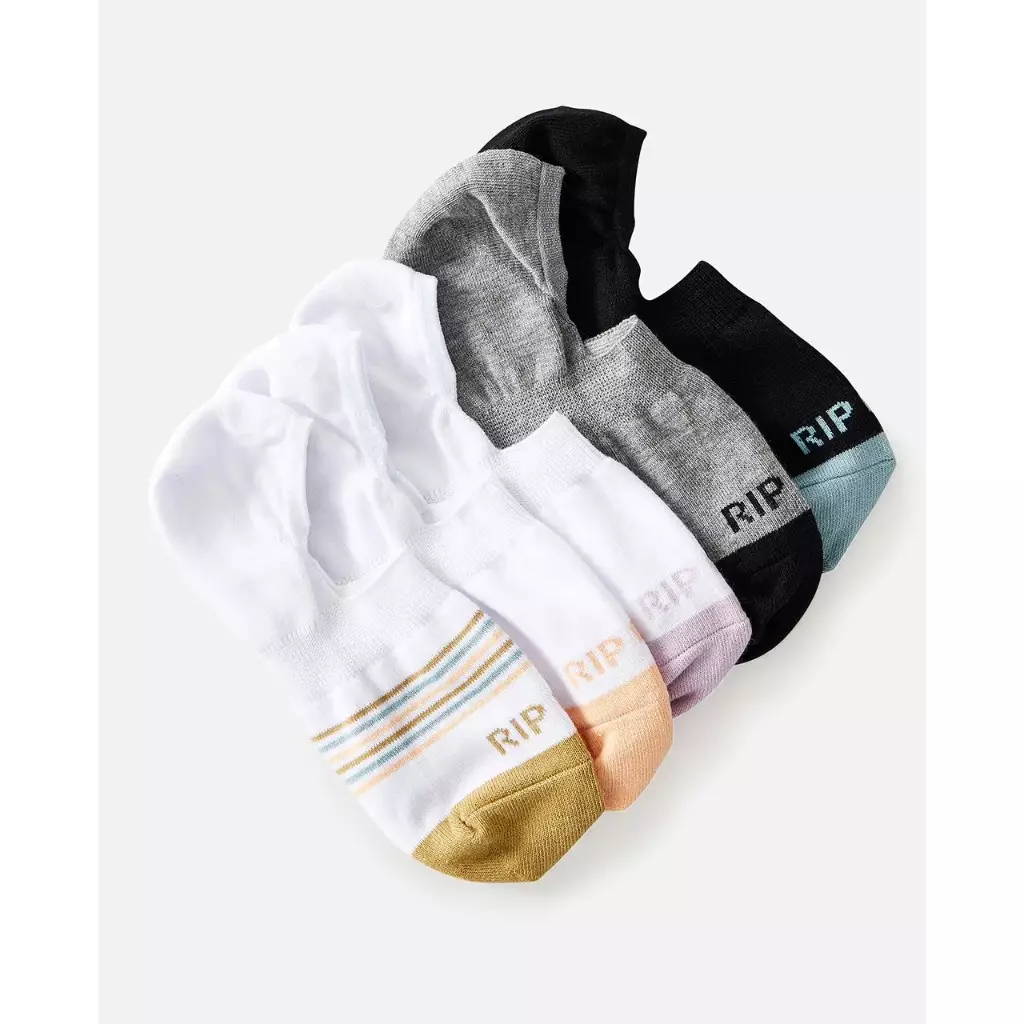 Rip Curl Kaos Kaki Women Invisible Sock - 5 Pack Multico