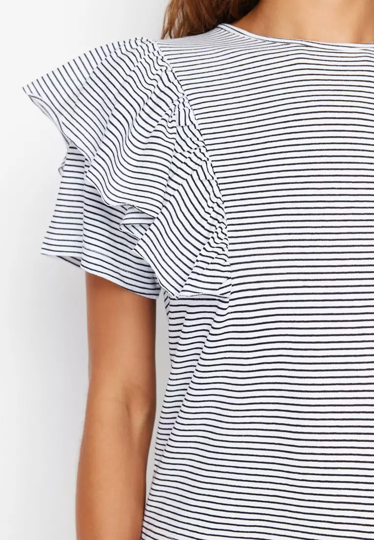 Stripe Ruffle Top