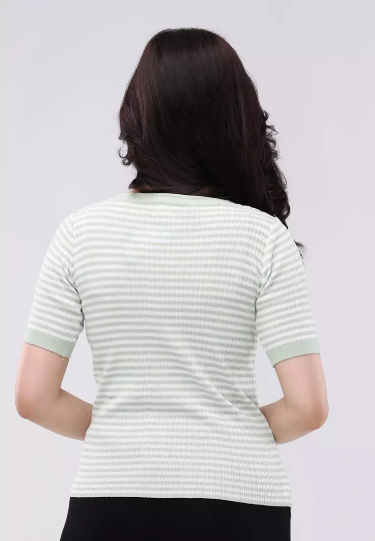 Knitted Short Sleeves Top
