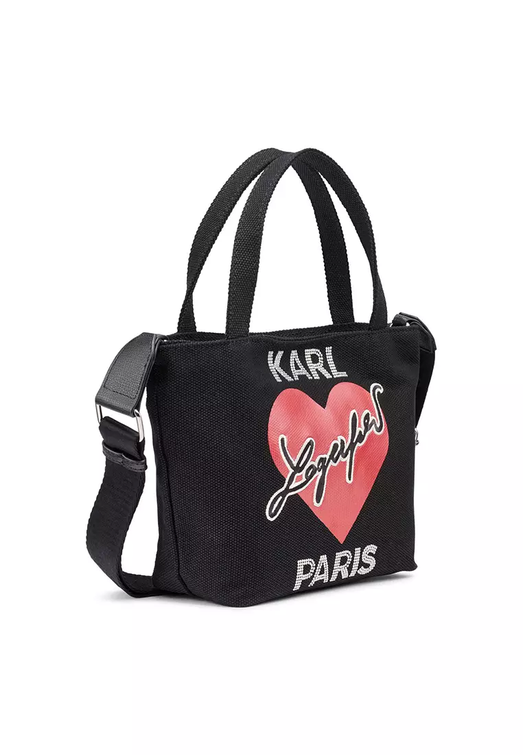 Karl Lagerfeld Cannes Mini Canvas Tote Bag