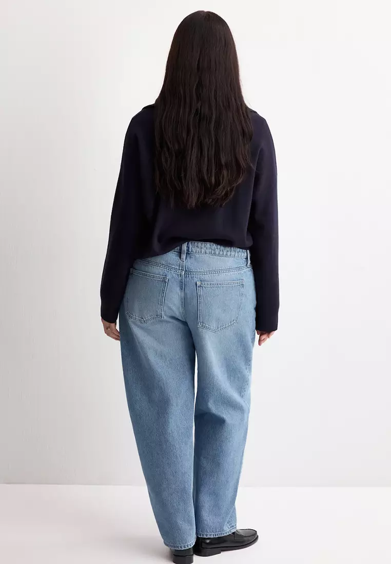 High-Waisted Barrel Jeans