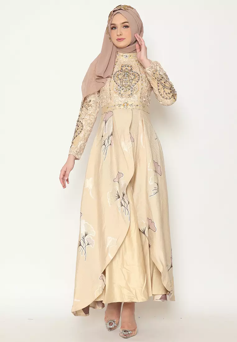 Bibiq Gamis Brokat Satin JACQUARD