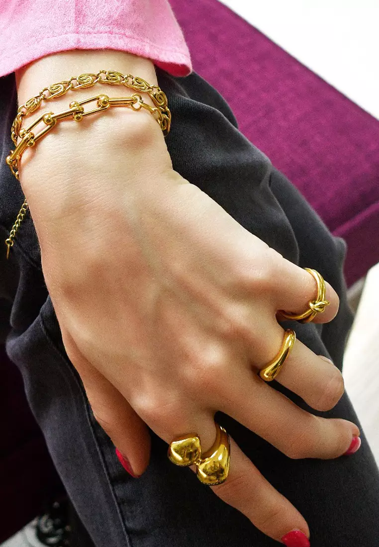 Flat Face Ring in Gold - 7