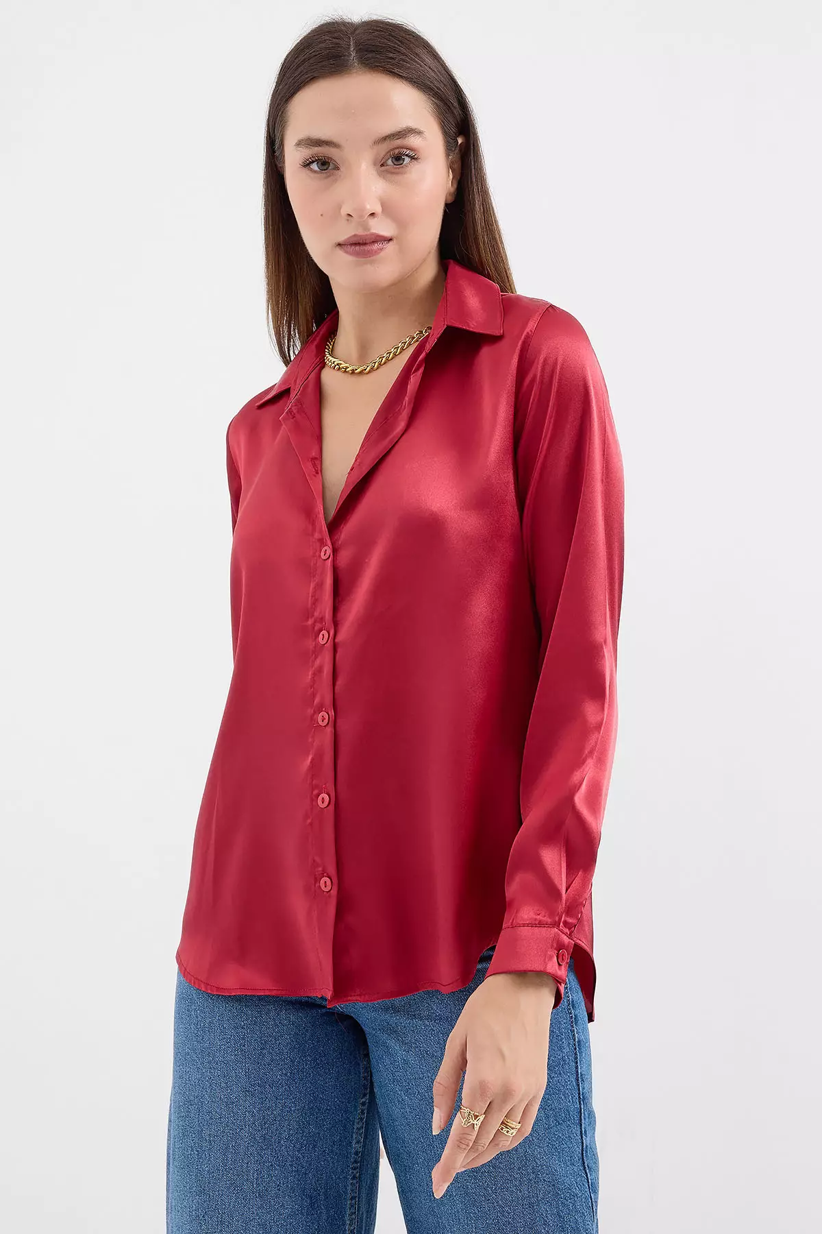 Lightly Flowy Satin Shirt