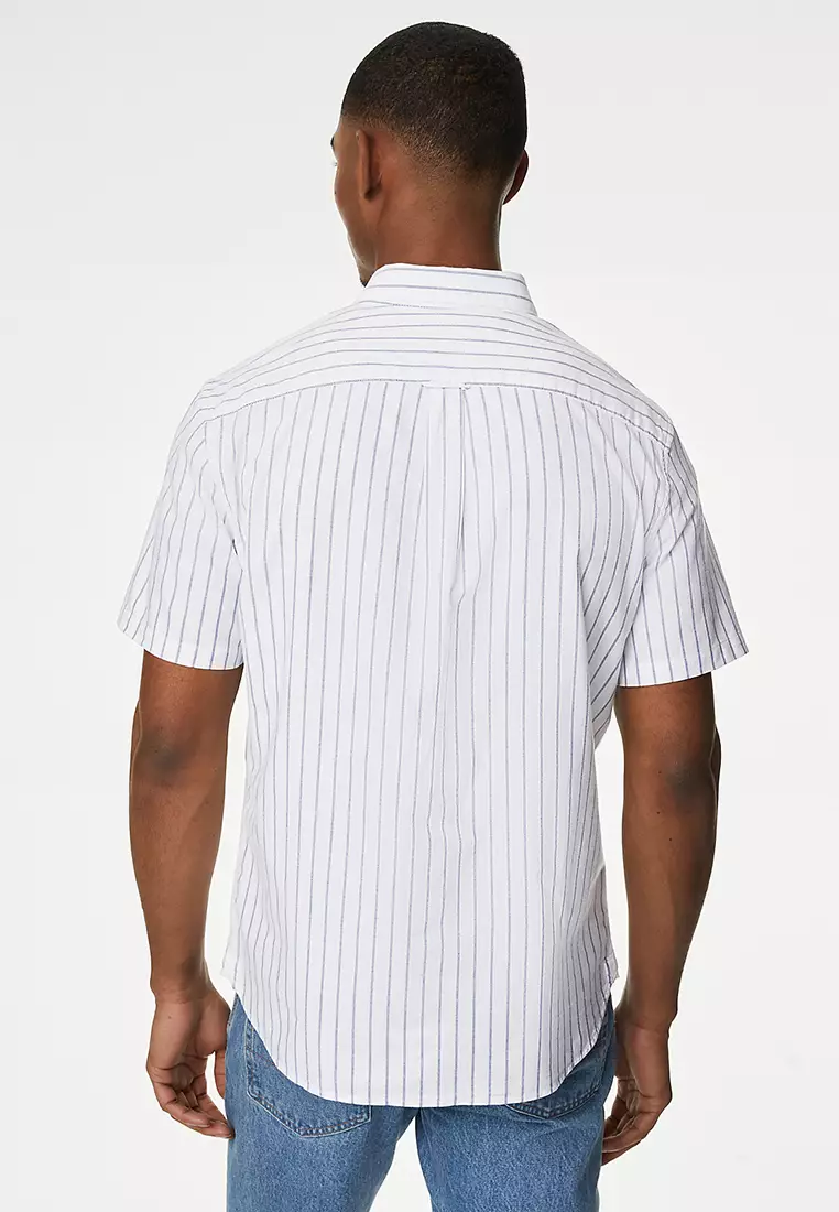 Pure Cotton Striped Oxford Shirt