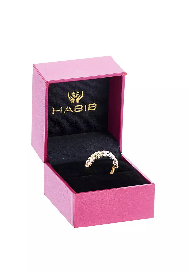 HABIB 585/14K Yellow, Rose and White Gold Ring RBD 18-3T