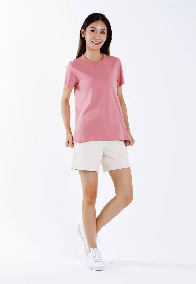 Forest Ladies Premium Cotton Round Neck Tee | Baju T Shirt Perempuan - 822435-53Dkpink