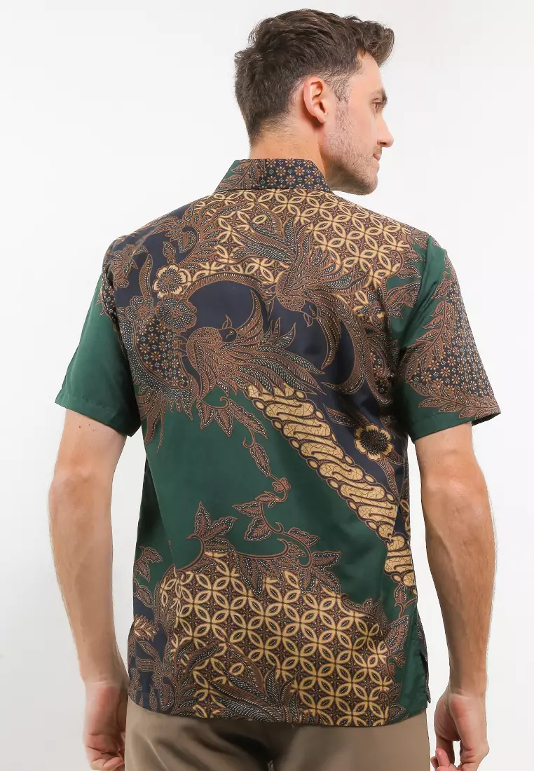 Mahesa Kemeja Batik Exclusive Premium Pria Casual Modern Lengan Pendek
