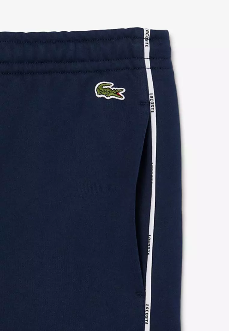 Logo Trim Cotton Fleece Shorts