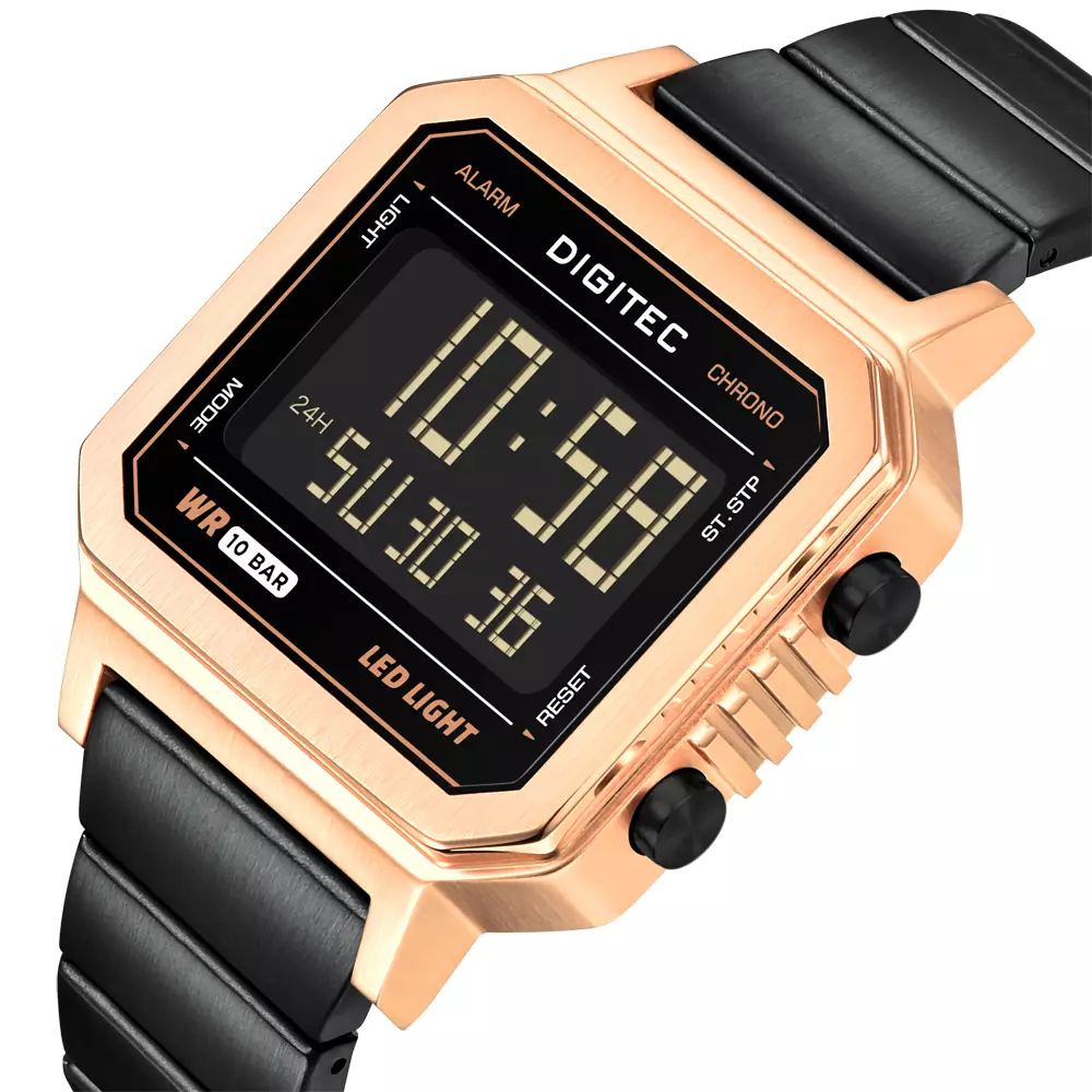 DIGITEC Jam Tangan Pria DGS-5180R-BRG4 + 2 EXTRA STRAPS