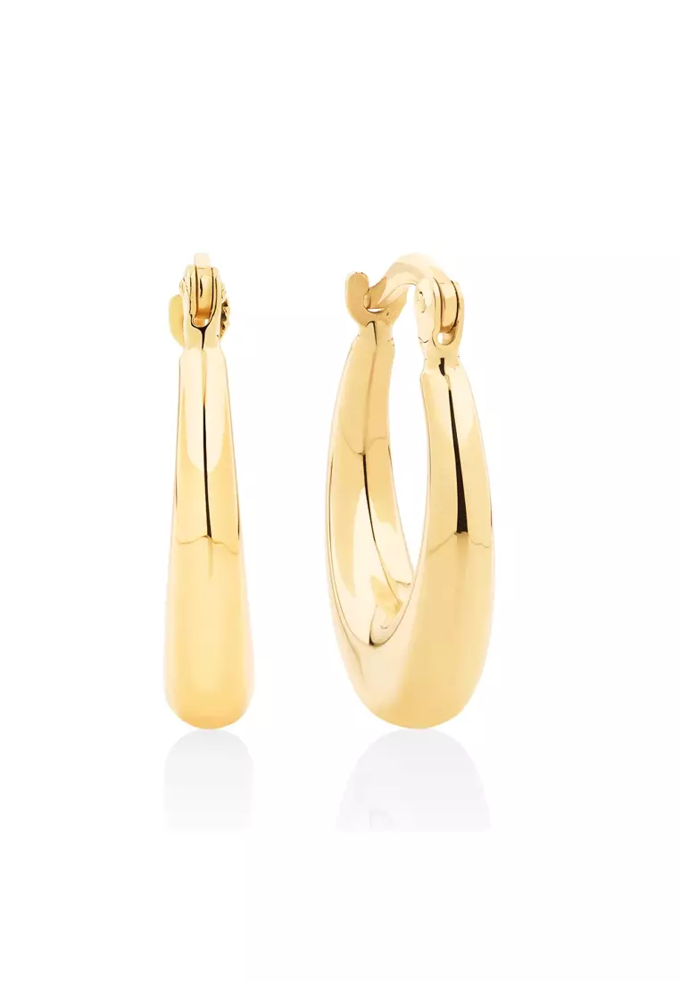 White gold creole hot sale hoop earrings