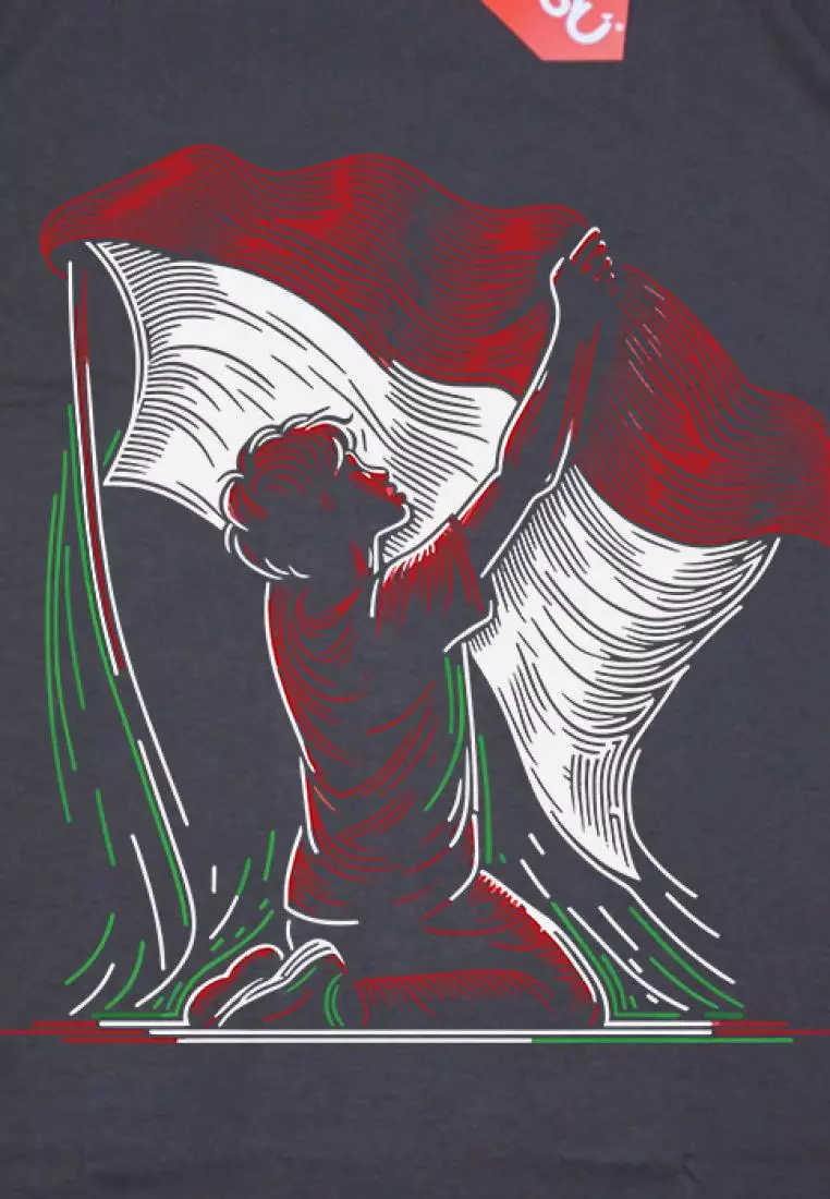 OSSU Artistic Indonesia Black Washed Tshirt