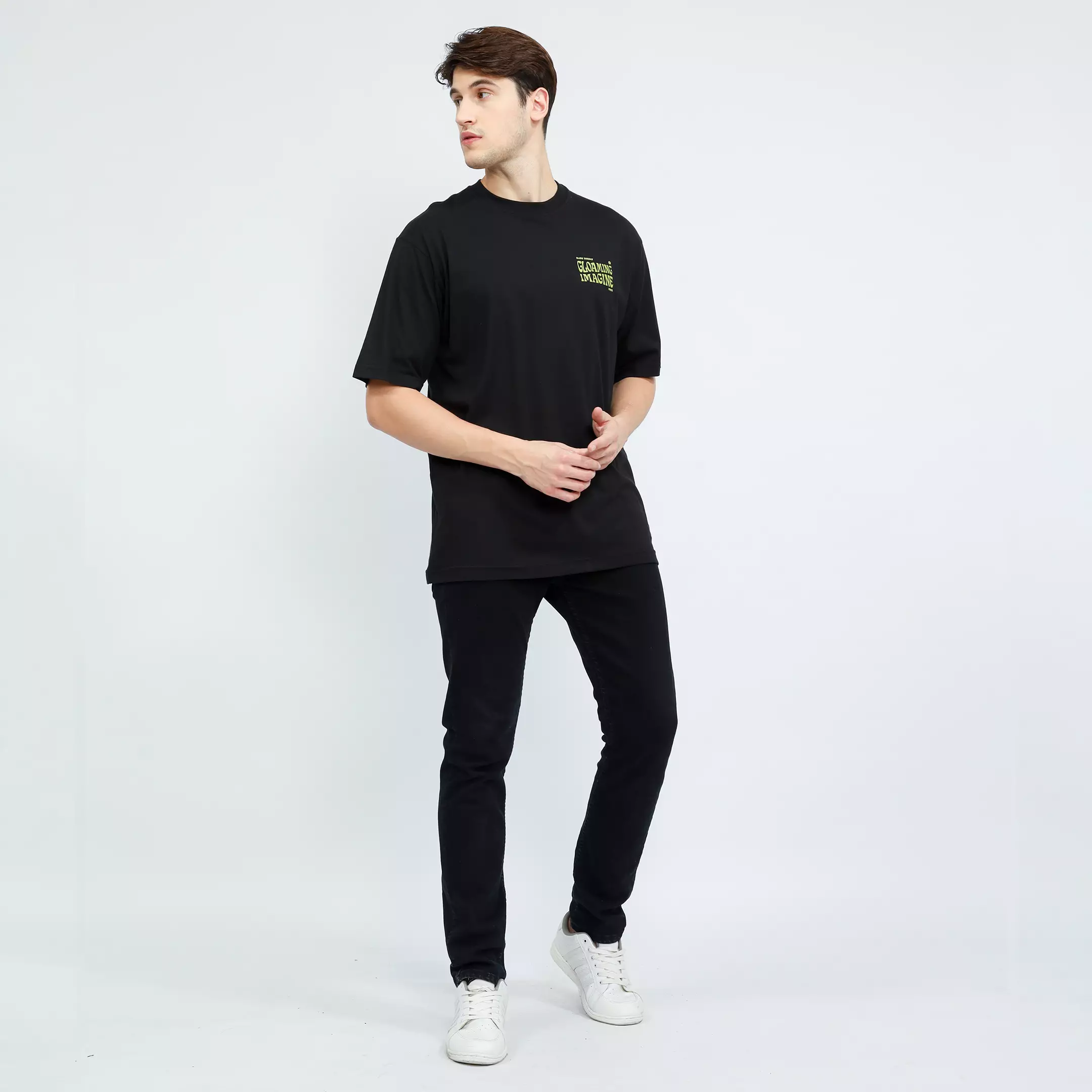 Kaos Design Slow Sunday Hitam Unisex