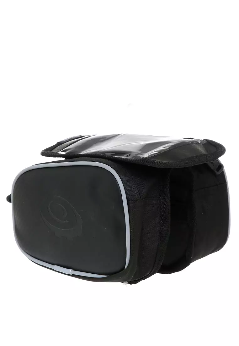 Qian Tas Sepeda Waterproof dengan Case Smartphone 2 Large Bag Rainproof Material Polyester ORIGINAL - Black