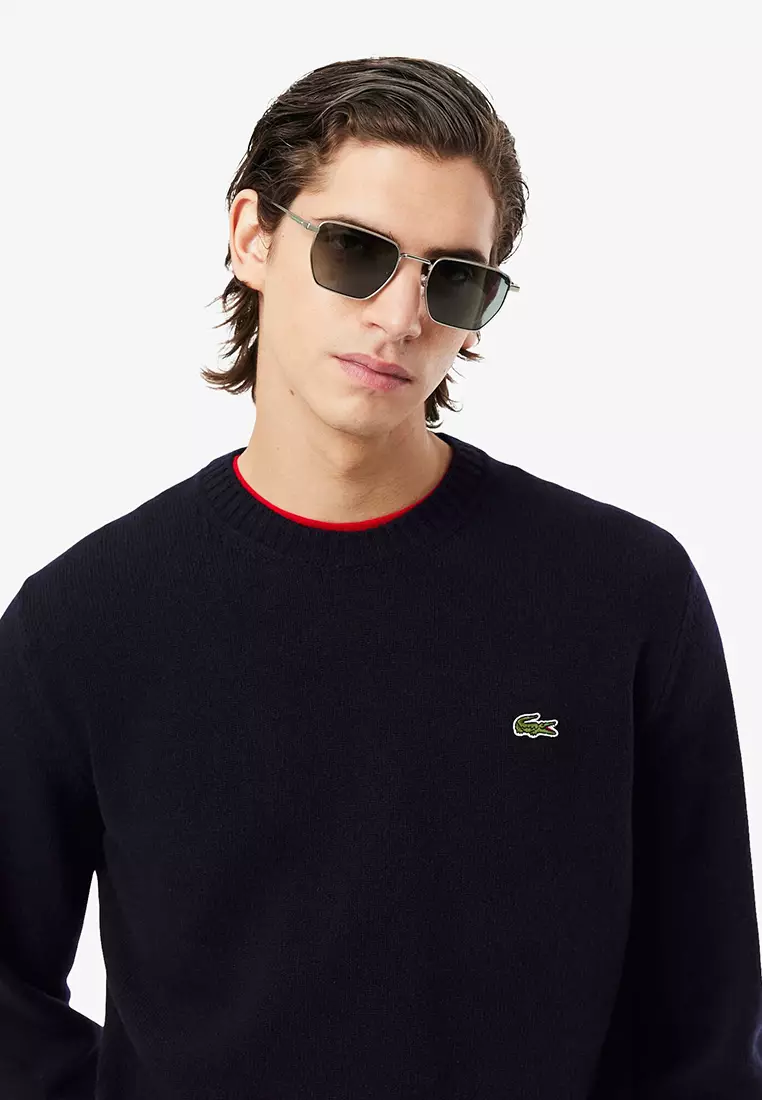 Carded Wool Crew Neck Sweater