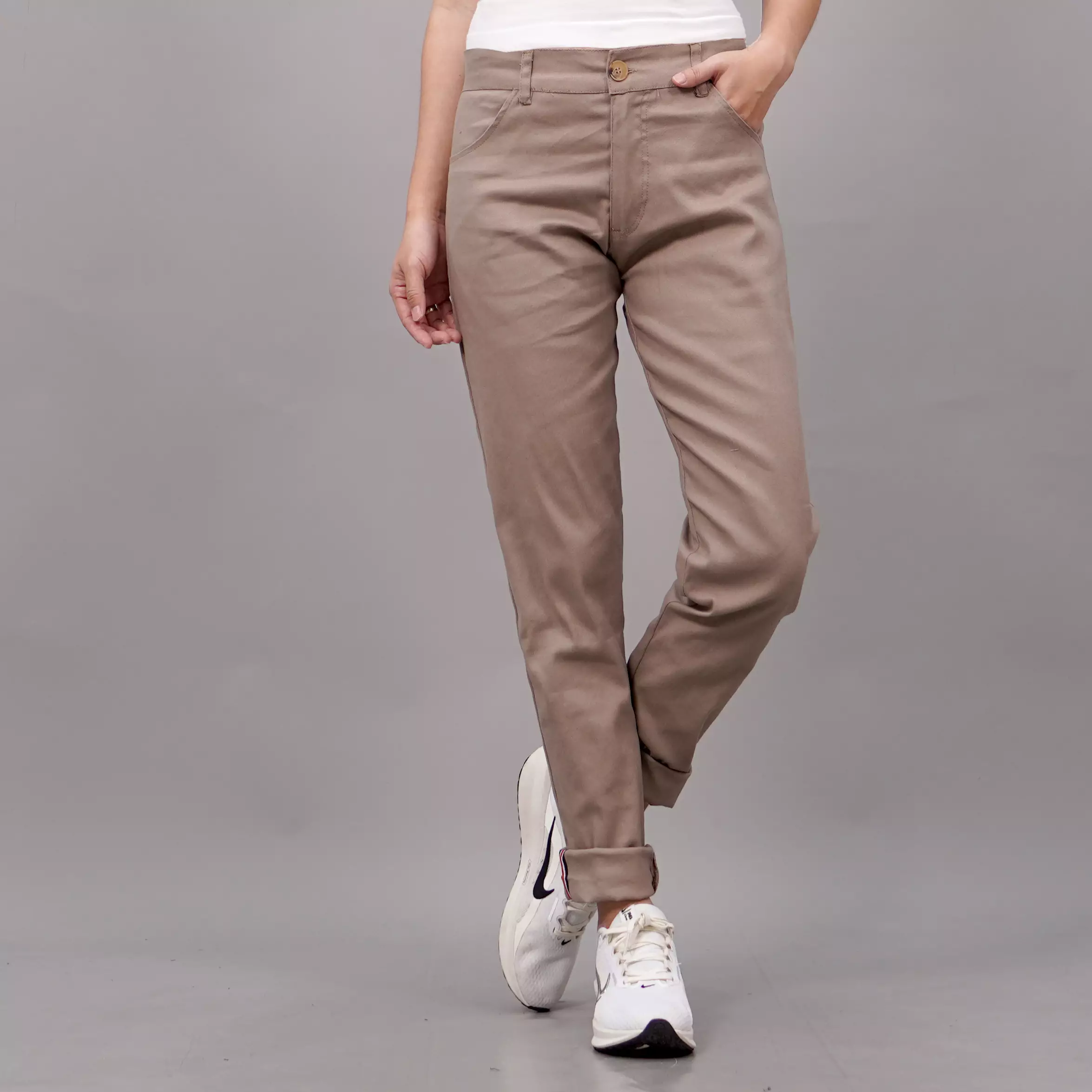  JAVIRE Chino Pants Wanita Celana Panjang Chino Earth Tone Celana Casual Wanita - MILO