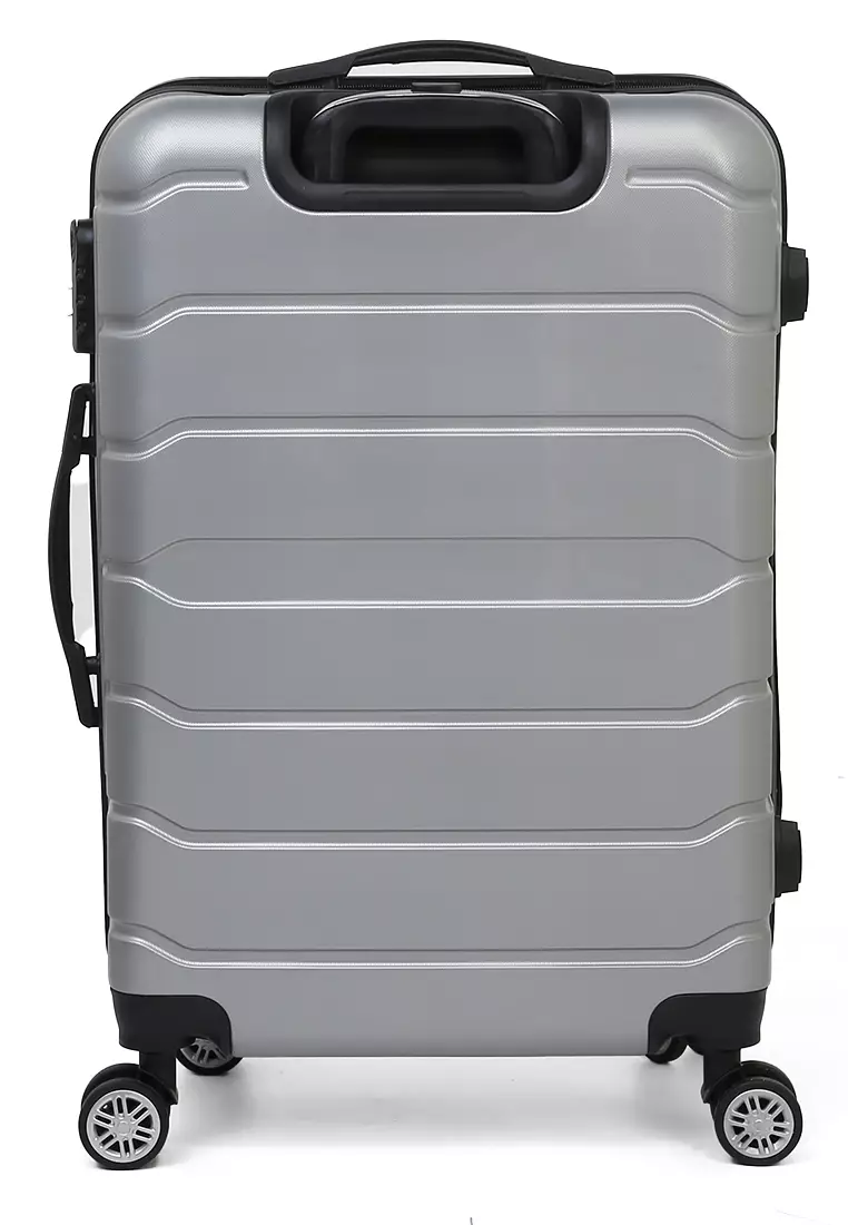 Austin Koper Hardcase Unisex Size 24 Inch Large Compartment Suitcase Combination Lock Material ABS+PVC Coated ORIGINAL - Gray