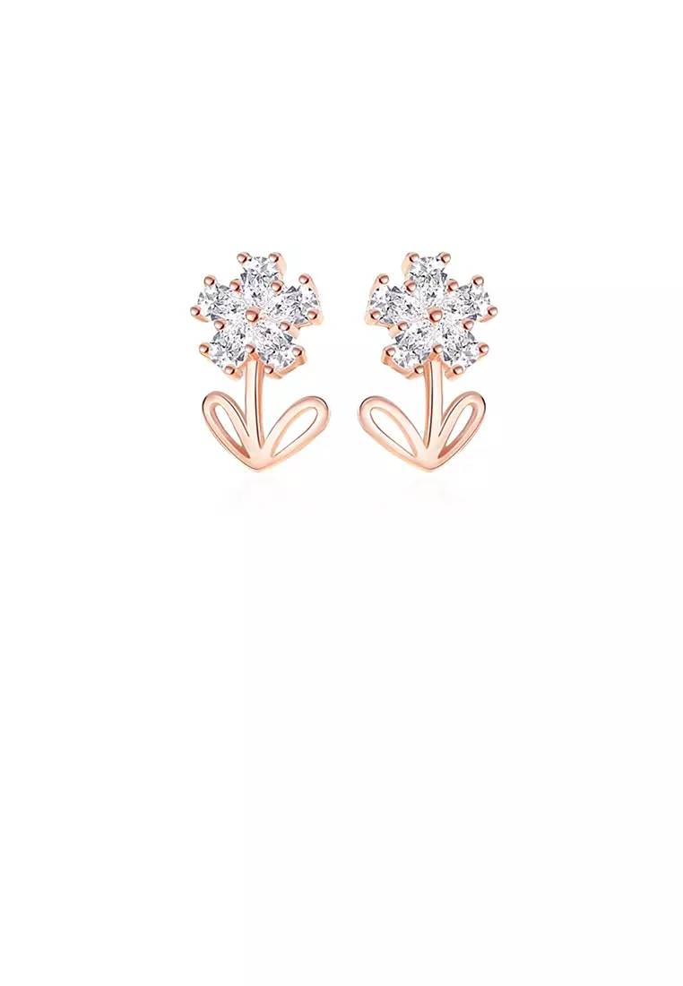 Cute flower top earrings