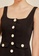 Dressing Paula black Square Neck Textured Cady Dress 2365DAA1DD5970GS_2