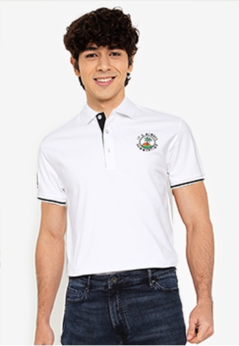 Fidelio white Summertime Embroidery Polo Shirts F4F12AA4536E26GS_1