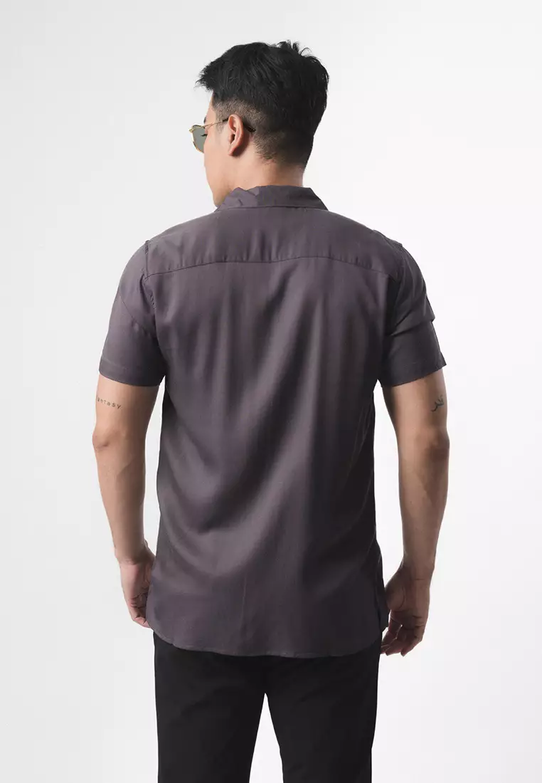 Cuban Dark Grey Casual Shirt