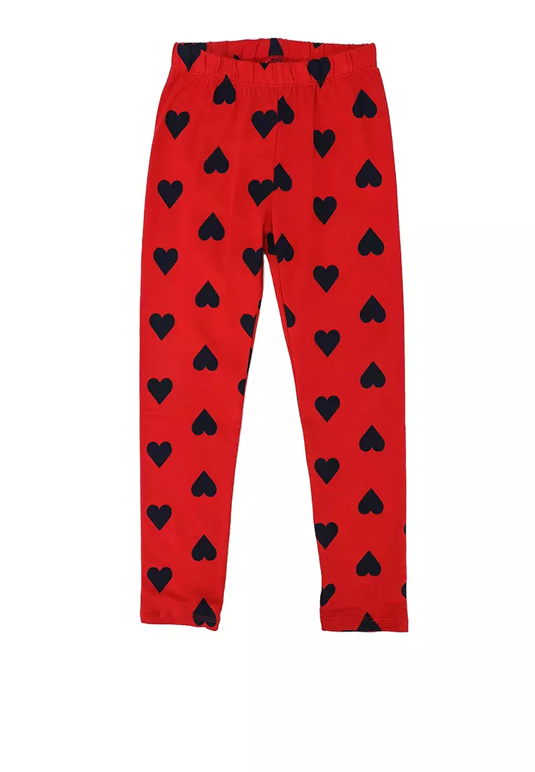 Girls 2025 heart leggings