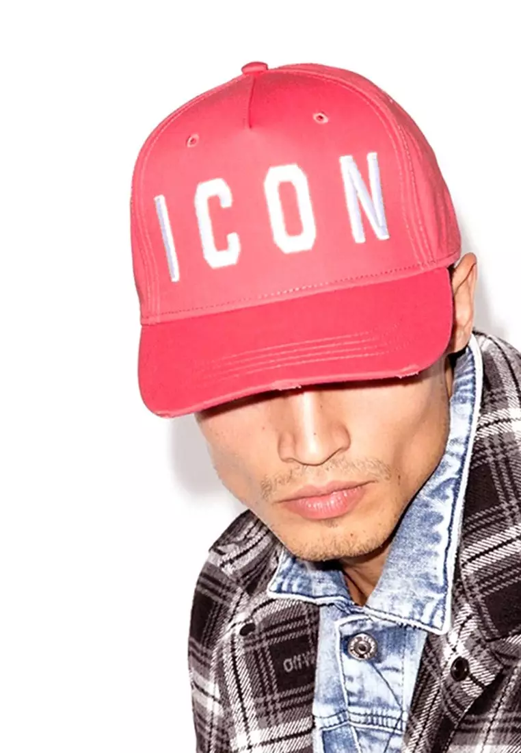DSQUARED2 ICON FOREVER CAP ピンク　新品未使用 DSquared2 Be Icon Baseball Cap in Pink,White for UNISEX 2026 | Buy
