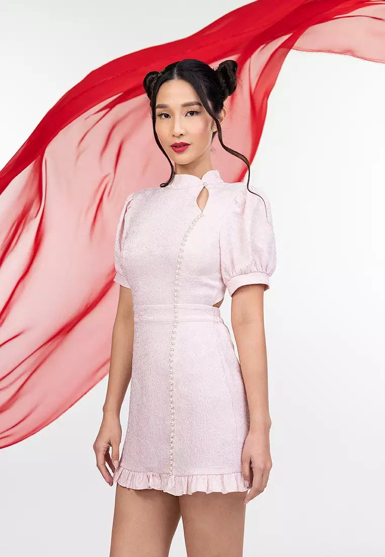 Buy Zalora Studios Contrast Trim Cheongsam Dress 2024 Online