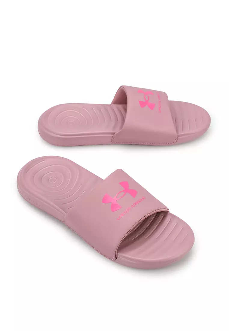 Pink under hot sale armour sandals