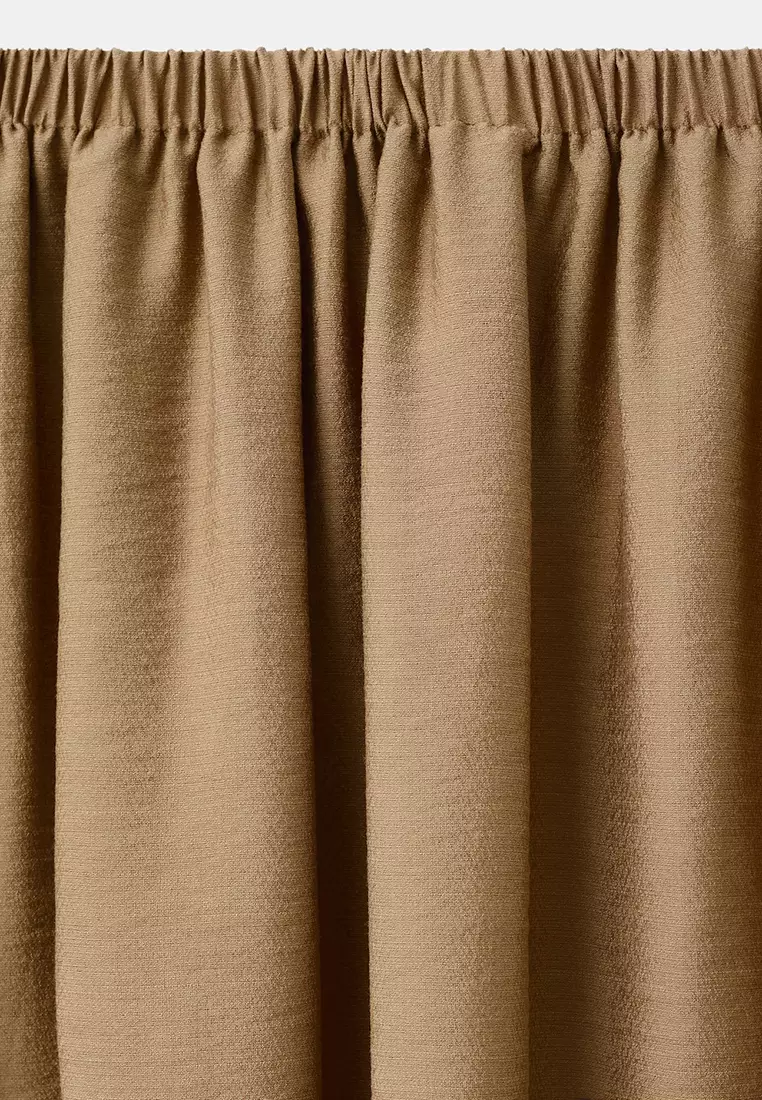 Gathered Midi Skirt