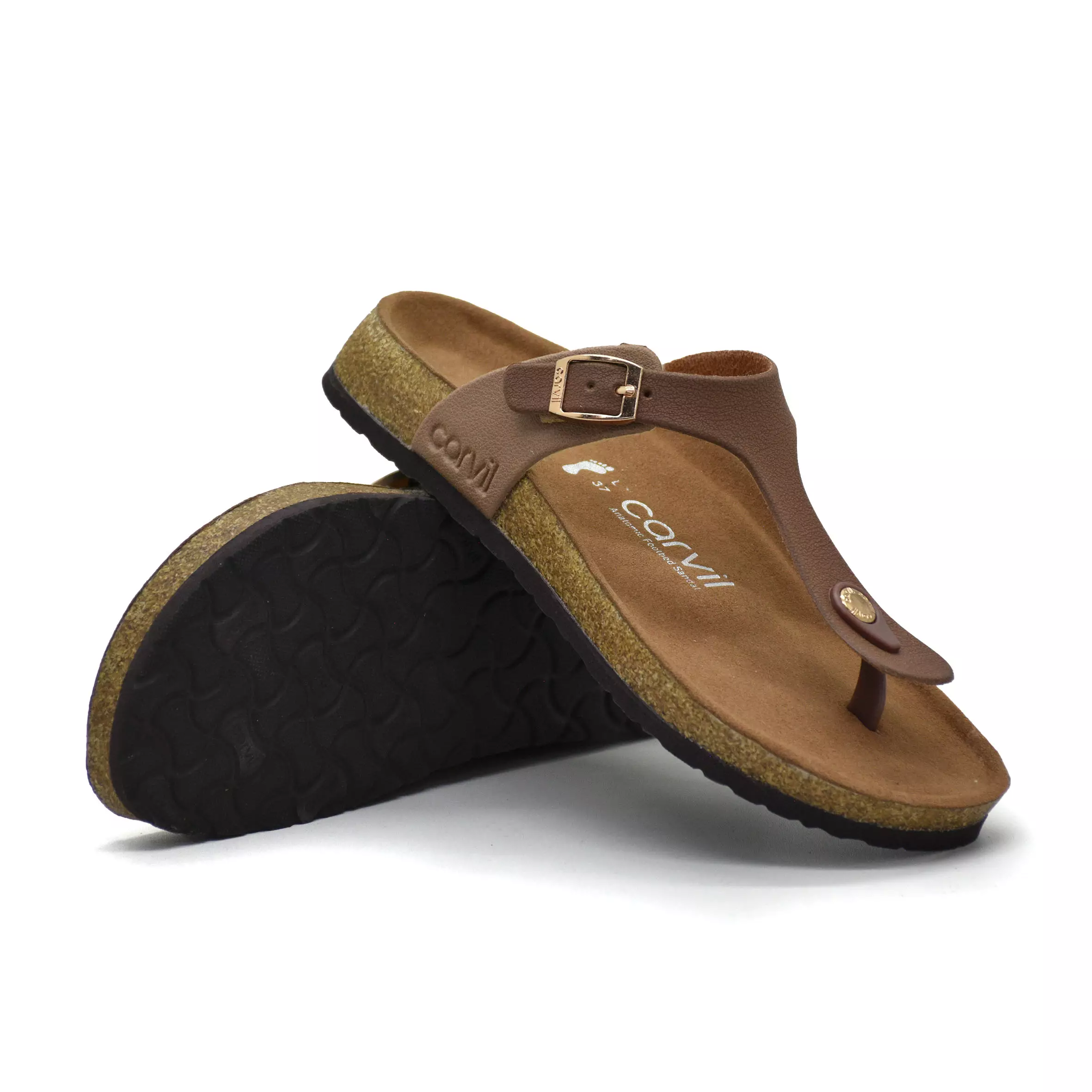 Carvil Sandal Wanita Callista-01 L Brown/Mocca