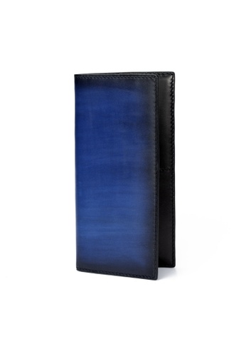 Crudo Leather Craft blue Riuscito Long Wallet - Vintage Blue 0EB90AC2306B71GS_1