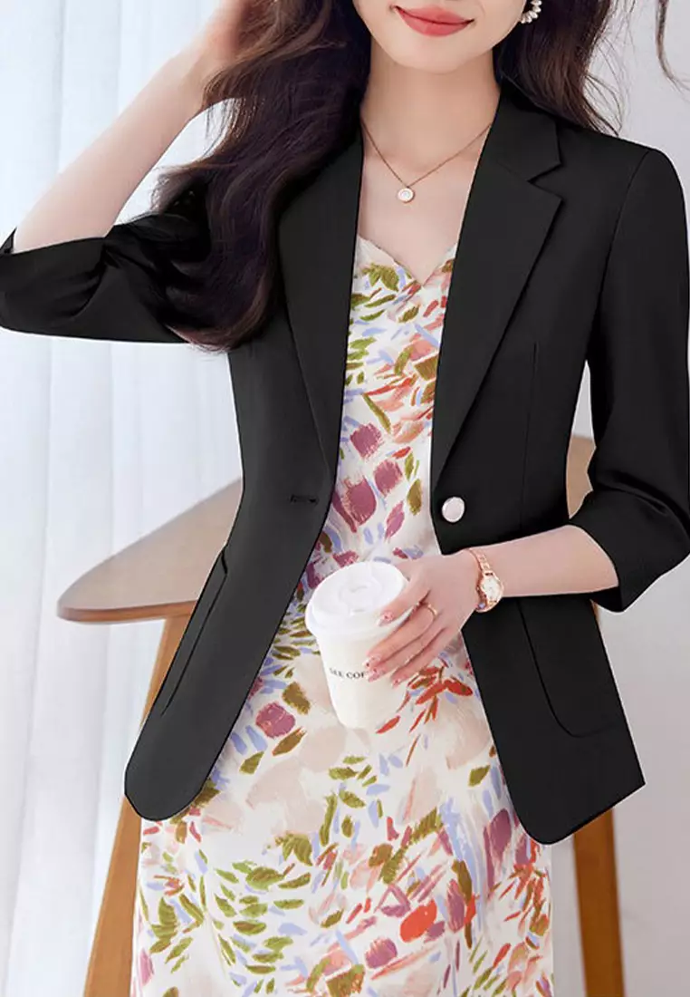 Simple Slim Fit Suit Jacket YGH-EY8909