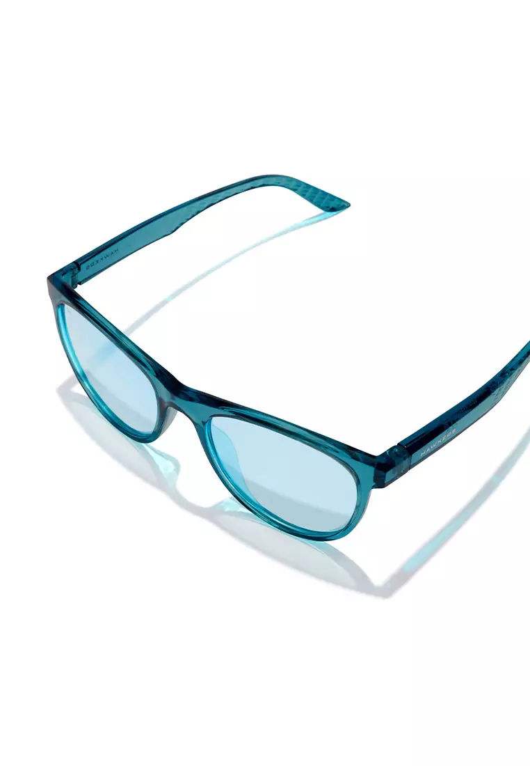 HAWKERS Polarized Cyan Blue Chrome Trail Sunglasses For Men And Women, Unisex. Official Product Designed In Spain