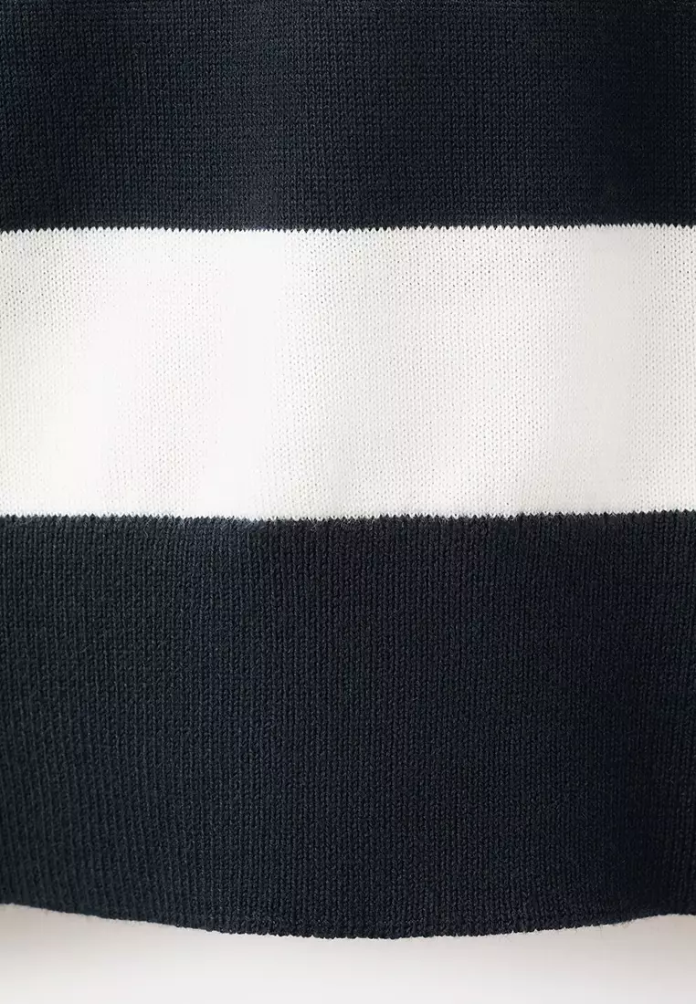 100% Cotton Fine Knit Polo Sweater