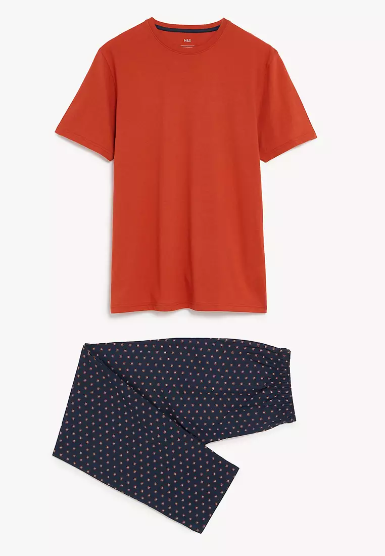 Pure Cotton Mosaic Print Pyjama Set