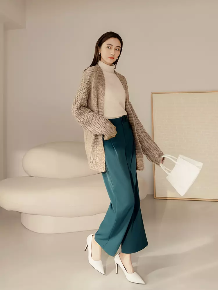 造型口袋直筒西裝寬褲《BA7371》