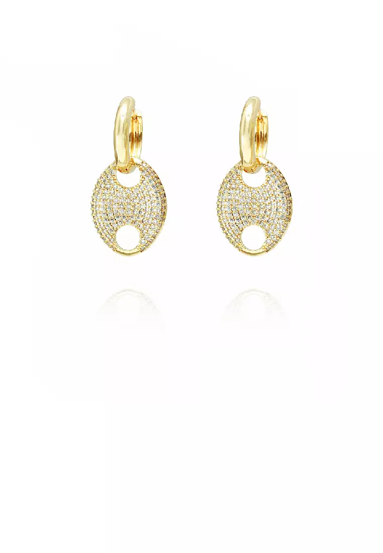 Gold cheap geometric earrings