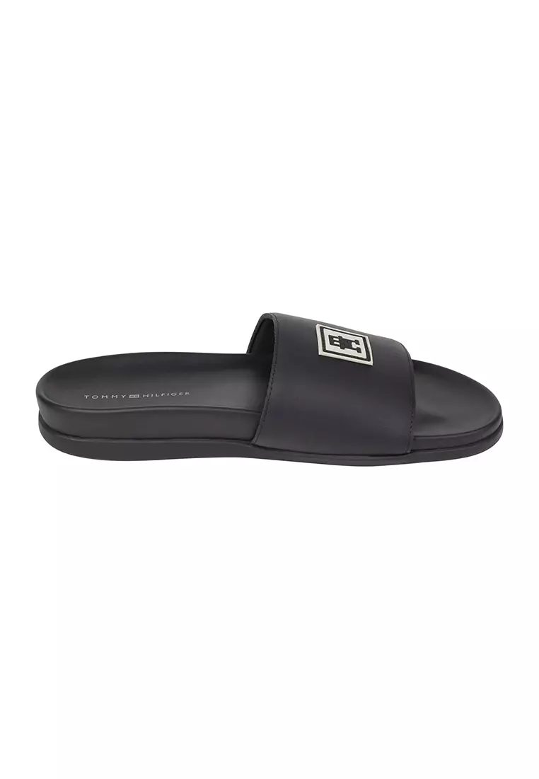 Discount on Tommy Hilfiger  shoes - SKU: Men's Rubber Patch Leather Sandal