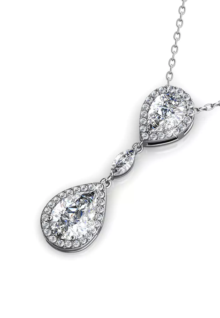 Layla Drop Pendant - Kalung Crystal Swarovksi by Her Jewellery