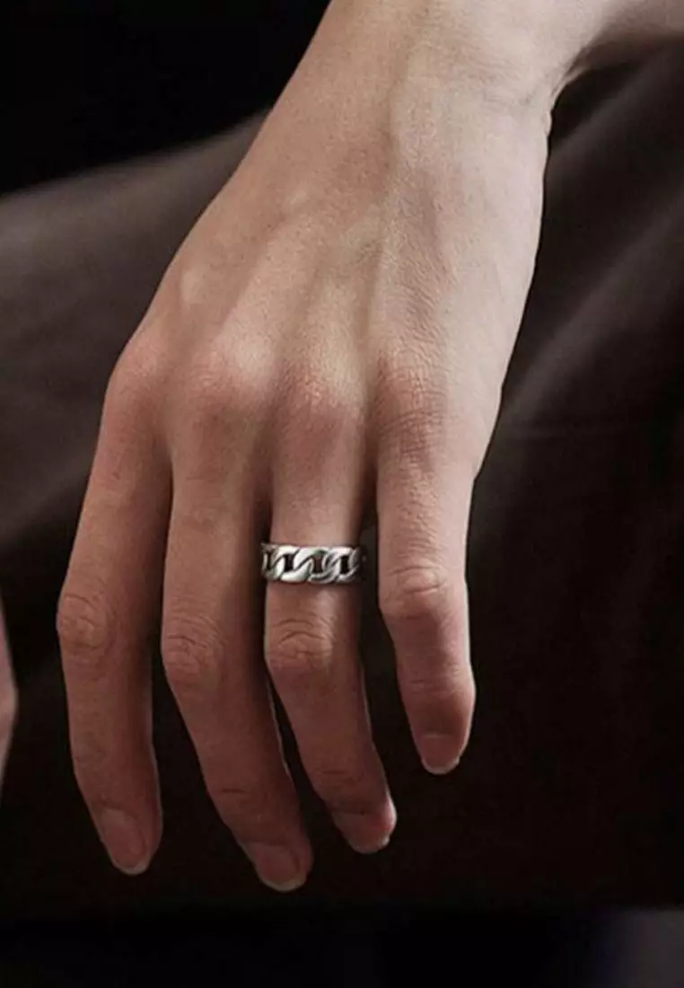 Aksesoris Cincin Pria Circlet Ring Silver 