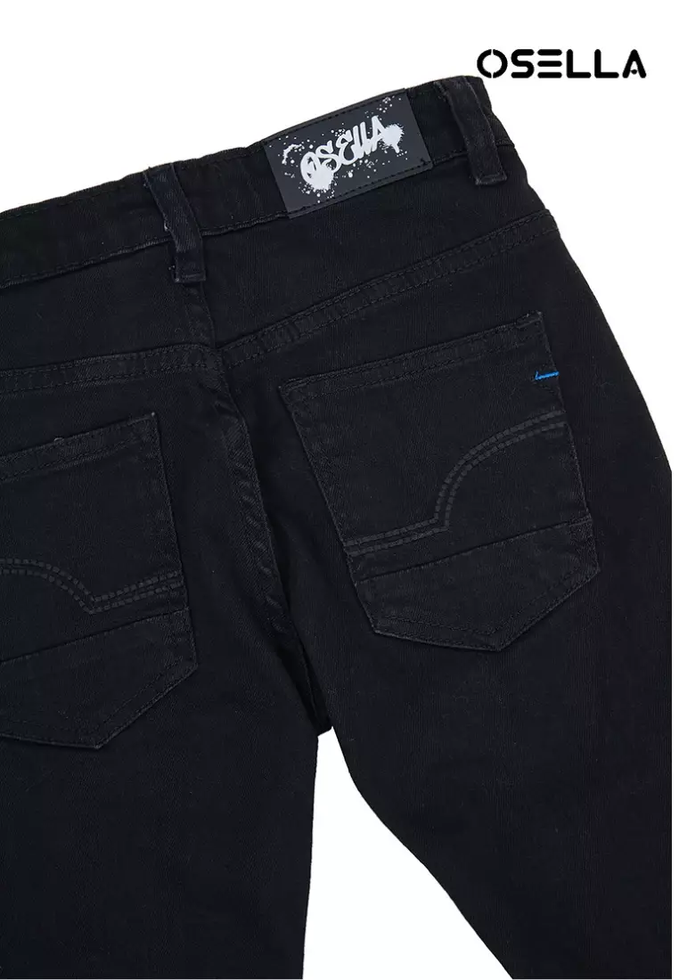 [NEW] Osella Street Collection Long Denim Pants in Black 228O300343 | Celana Jeans Panjang Anak Laki-Laki