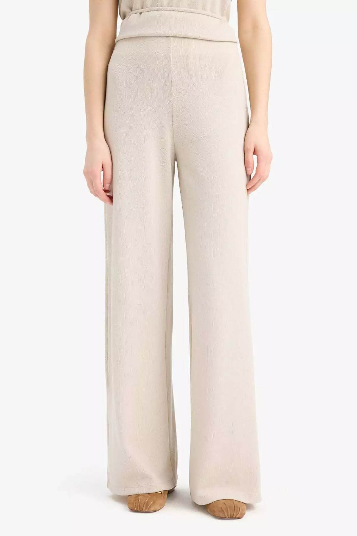 Wide Leg Wide Leg Basic Straight Pique Trousers E5784Ax25Sp