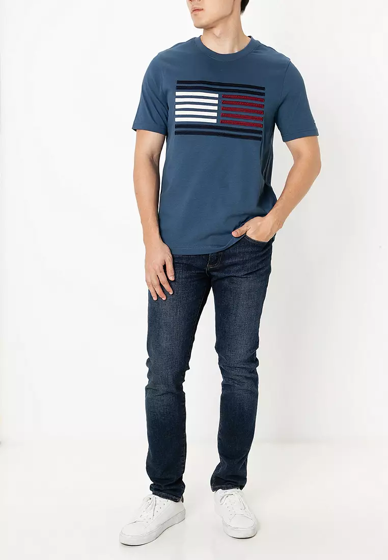 Grosgrain Tape Flag Logo T-Shirt - Tommy Hilfiger