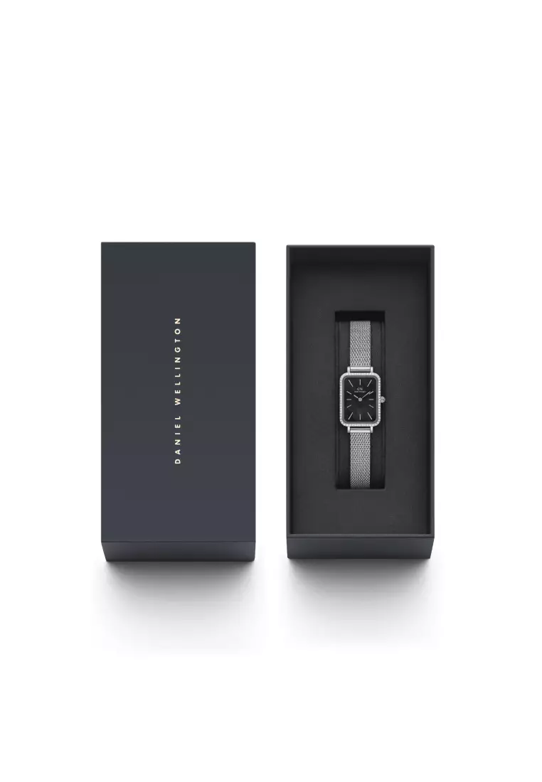 Quadro 20x26mm Bezel Mesh Black MOP Silver - DW Women's watch casual fashion Ladies Female Watch for women Stainless steel